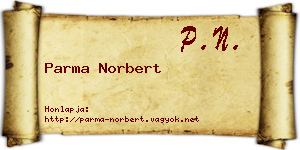 Parma Norbert névjegykártya