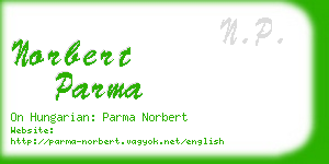 norbert parma business card